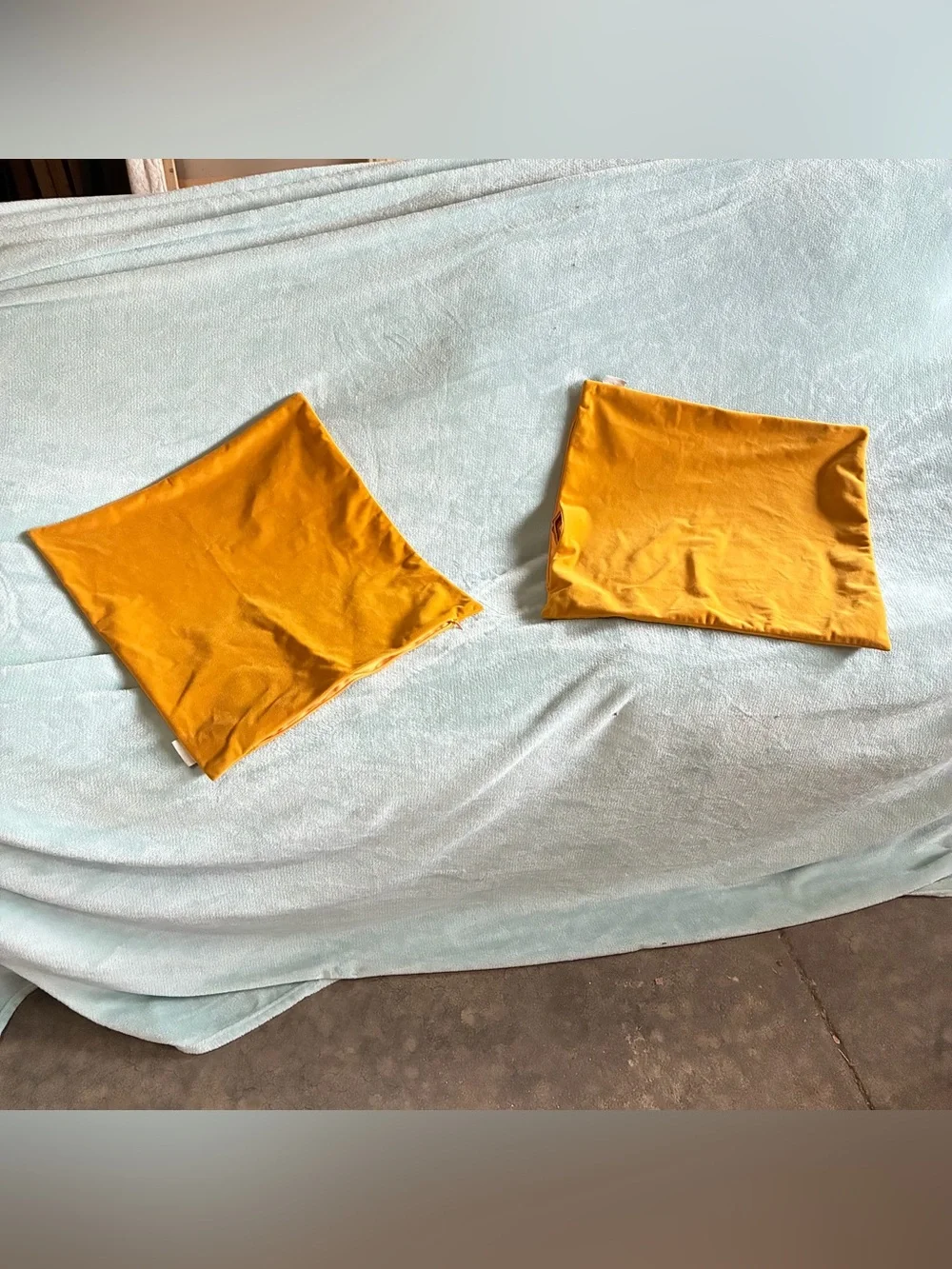 HWY50 orange square decorative pillow cases